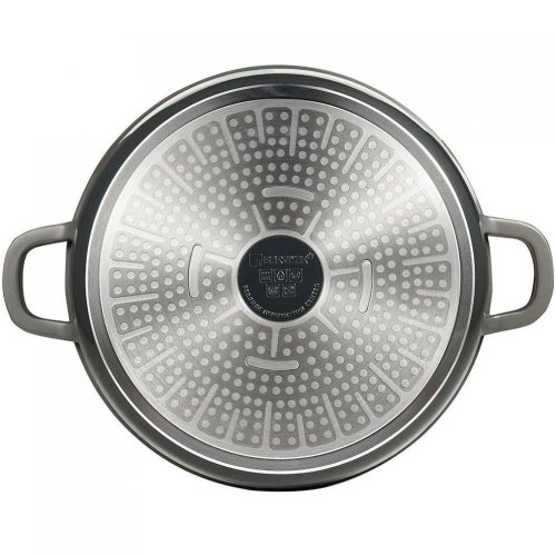 Каструля з кришкою Bergner Excalibur, сіра, 24см, 4.2л (BG-36101-GY)