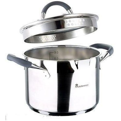 Каструля висока MasterPro Foodies collection, 9.5л, з кришкою (BGMP-1506-BK)
