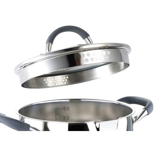 Каструля висока MasterPro Foodies collection, 9.5л, з кришкою (BGMP-1506-BK)