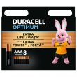 Батарейки лужні Duracell Optimum AAA (LR03)  8 шт (5000394158962)