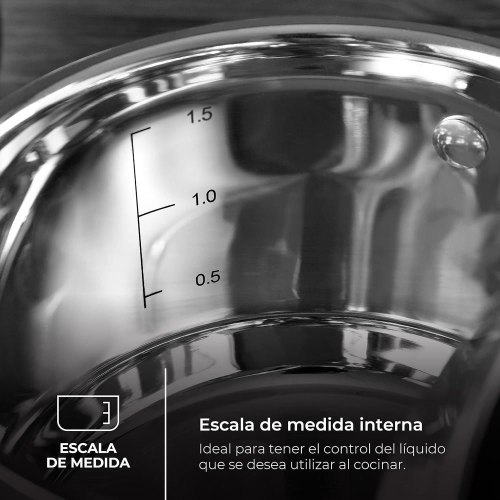 Каструля MasterPro Foodies collection, 5л, з кришкою (BGMP-1502-BK)