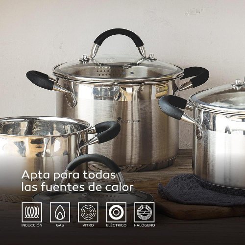 Каструля MasterPro Foodies collection, 5л, з кришкою (BGMP-1502-BK)