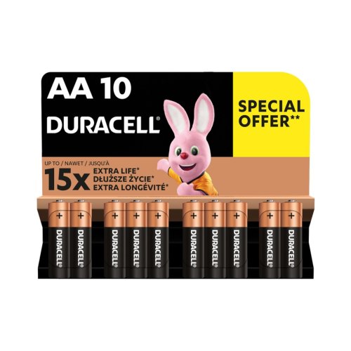 Батарейки лужні Duracell AA (LR06) MN1500 10 шт (5000394152496)
