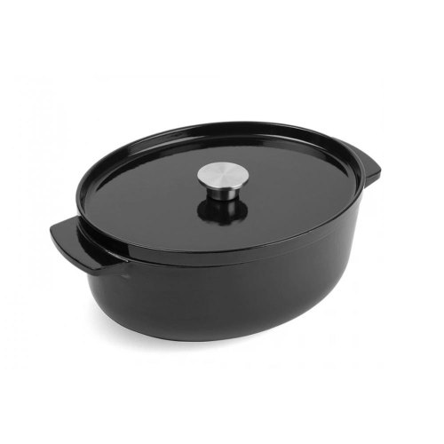 Гусятниця чавунна з кришкою KitchenAid, 30см, 5.6л, чорна (CC006064-001)