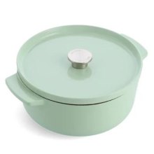 Каструля чавунна KitchenAid, 26см, 5.2л, з кришкою, фісташкова (CC007434-001)