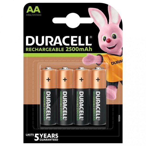 Акумулятори Duracell Recharge Turbo AA 2500 мА·г, 4 шт. (5000394057203)