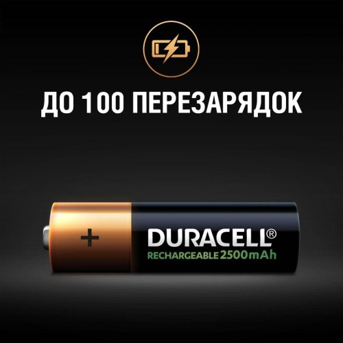 Акумулятори Duracell Recharge Turbo AA 2500 мА·г, 4 шт. (5000394057203)