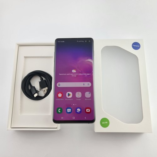 Смартфон Samsung Galaxy S10+ (G975F) 512Gb Ceramic Black (SM-G975FCKGSEK) USED **