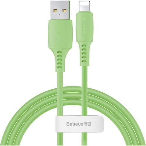 Кабель Baseus Colorful USB to Lightning 2.4A 1.2M Зелений (CALDC-06)
