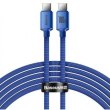 Кабель Baseus Crystal Shine Type-C to Type-C 100W 1.2M Синій (CAJY000603)