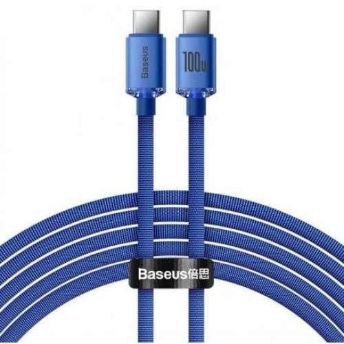 Кабель Baseus Crystal Shine Type-C to Type-C 100W 1.2M Синій (CAJY000603)