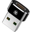 Перехідник Baseus Female Type-C to USB Чорний (CAAOTG-01)
