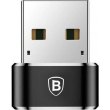 Перехідник Baseus Female Type-C to USB Чорний (CAAOTG-01)