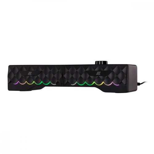 Акустична система 2.0, 2E PCS232 RGB, Soundbar, USB, Black