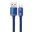 Кабель Baseus Crystal Shine USB to Type-C 100W 1.2M Синій (CAJY000403)