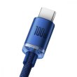 Кабель Baseus Crystal Shine USB to Type-C 100W 1.2M Синій (CAJY000403)
