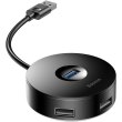 USB Hub Baseus Round Box USB3.0 to USB3.0*1 + USB2.0*3 Чорний (CAHUB-F01)