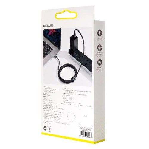 Кабель Baseus Cafule Type-C to Type-C PD 100W 5A 2M Чорний/Сірий (CATKLF-ALG1)