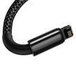 Кабель Baseus Tungsten Gold USB to Lightning 2.4A 2M Чорний (CALWJ-A01)