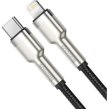 Кабель Baseus Cafule metal Type-C to Lightning PD 20W 0.25M Чорний (CATLJK-01)