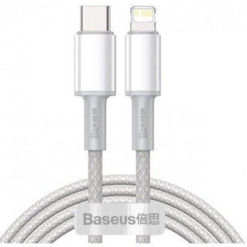 Кабель Baseus High Density Braided Type-C to Lightning PD 20W 1M Білий (CATLGD-02)