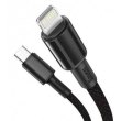 Кабель Baseus High Density Braided Type-C to Lightning PD 20W 1M Чорний (CATLGD-01)