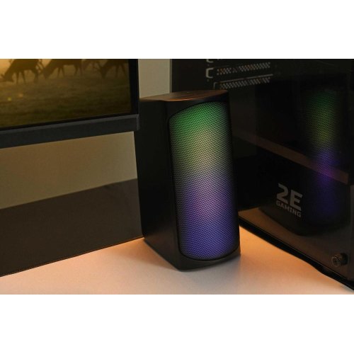 Акустична система 2.0, 2E PCS231 RGB Matrix, USB, Black
