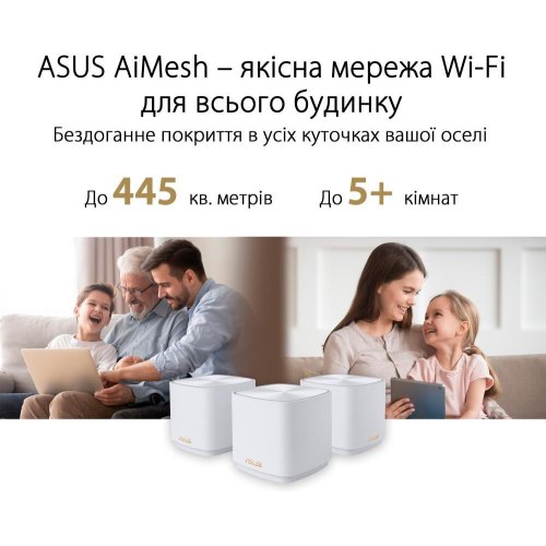Домашня Mesh Wi-Fi система Asus ZenWiFi XD4 Plus 1pk White