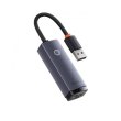 USB Hub Baseus Lite USB-A to RJ45 Ethernet 100Mbps Чорний (WKQX000001)