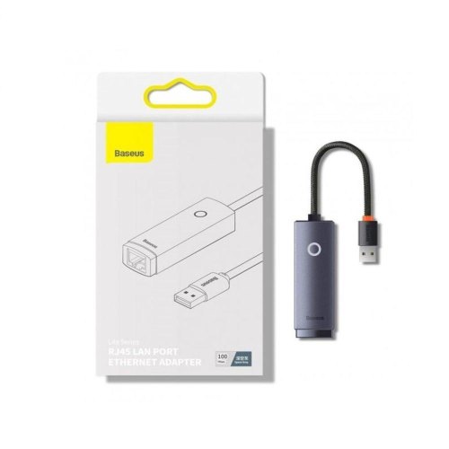 USB Hub Baseus Lite USB-A to RJ45 Ethernet 100Mbps Чорний (WKQX000001)