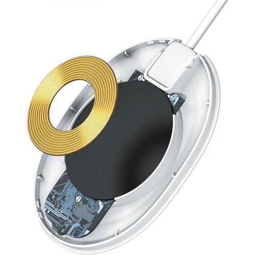 Бездротовий зарядний пристрій Baseus Jelly 15W Білий (WXGD-02)