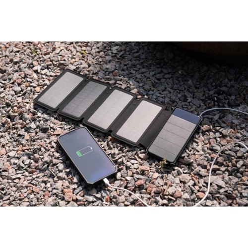 Зовнішній акумулятор Power Bank 2E Solar 8000mAh, вбудований LED-ліхтар, чорний