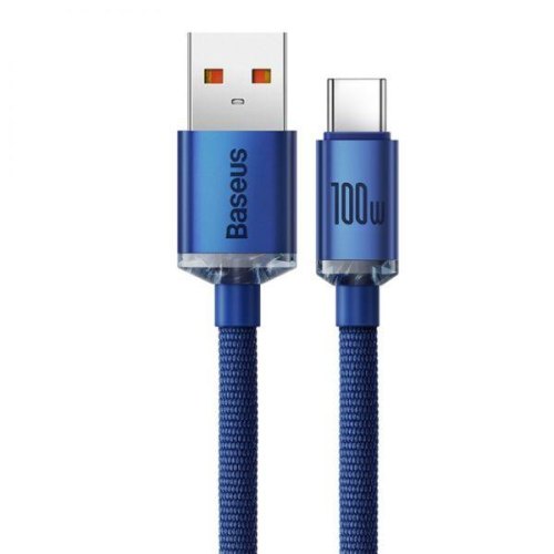 Кабель Baseus Crystal Shine USB to Type-C 100W 2.0M Blue (CAJY000503)
