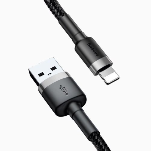 Кабель Baseus Cafule USB to Lightning 2A 3.0M Black/Grey (CALKLF-RG1)
