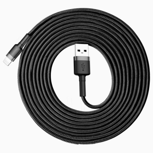 Кабель Baseus Cafule USB to Lightning 2A 3.0M Black/Grey (CALKLF-RG1)