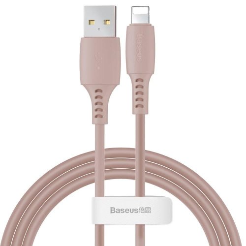 Кабель Baseus Colorful USB to Lightning 2.4A 1.2M Рожевий (CALDC-04)