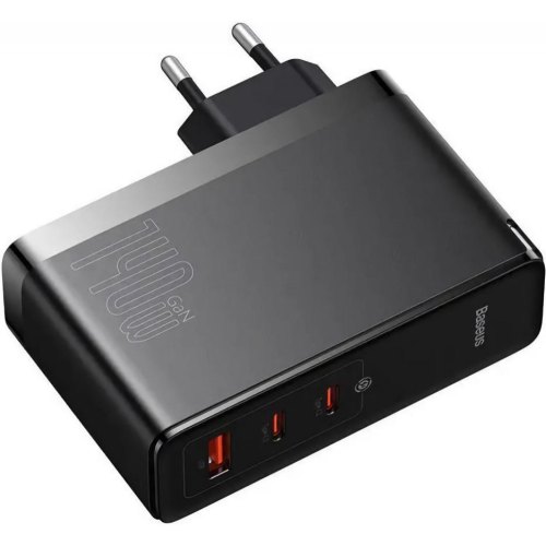Мережевий зарядний пристрій Baseus GaN5 Pro 3 порта, USB + Type-C 140W Чорний (CCGP100201)