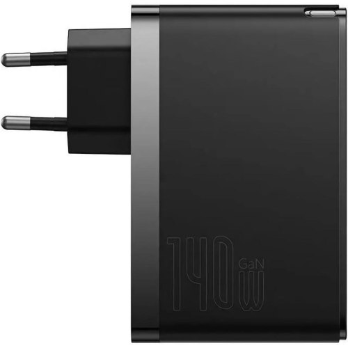 Мережевий зарядний пристрій Baseus GaN5 Pro 3 порта, USB + Type-C 140W Чорний (CCGP100201)