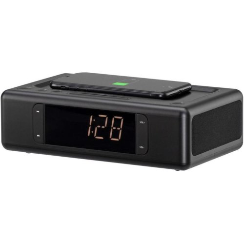 Акустична док-станція 2E SmartClock Wireless Charging, Alarm Clock, Bluetooth, FM, USB, AUX Black