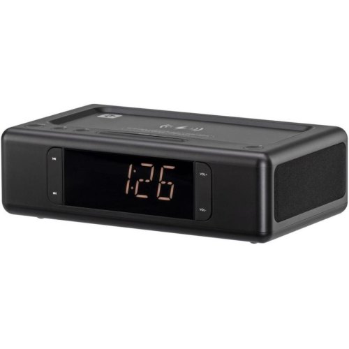 Акустична док-станція 2E SmartClock Wireless Charging, Alarm Clock, Bluetooth, FM, USB, AUX Black