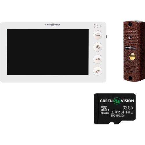 Комплект відеодомофону GreenVision GV-947 SD-32Gb