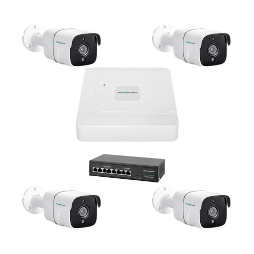 Комплект відеоспостереження на 4 камери GreenVision GV-IP-K-W75/04 5MP