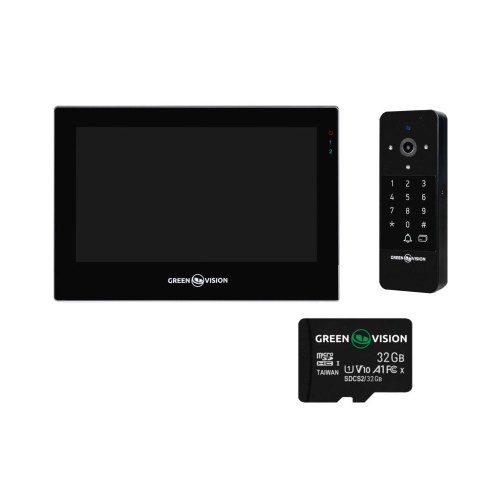 Комплект відеодомофону GreenVision GV-004-GV-060+GV-007 + SD32GB