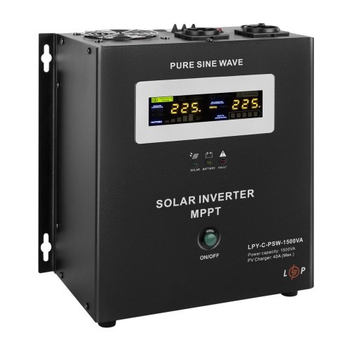 Сонячний інвертор LogicPower LPY-С-PSW-1500VA (1050Вт) MPPT 24V