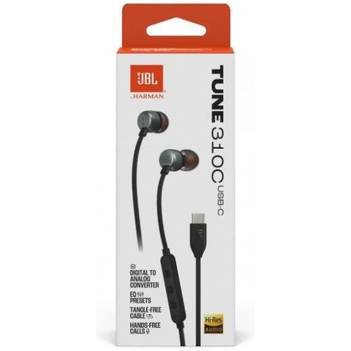 Навушники дротові JBL Tune 310C USB-C Black (JBLT310CBLK)
