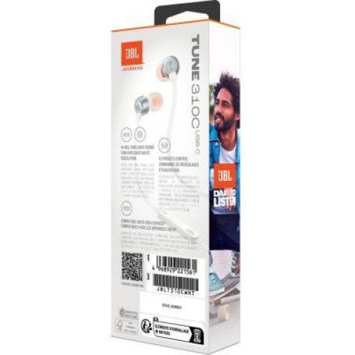 Навушники дротові JBL Tune 310C USB-C White (JBLT310CWHT)
