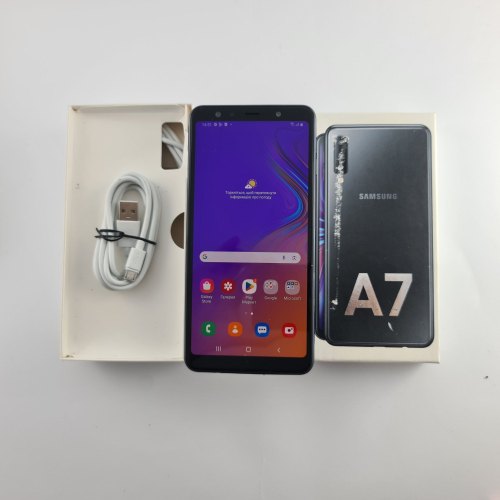Смартфон Samsung Galaxy A7 2018 (A750F) 64Gb Black (SM-A750FZKUSEK) USED **