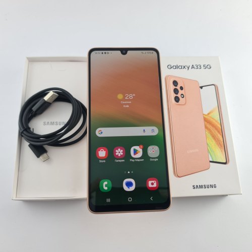 Смартфон Samsung Galaxy A33 5G (A336B) 128Gb Orange (SM-A336BZOGSEK) USED **