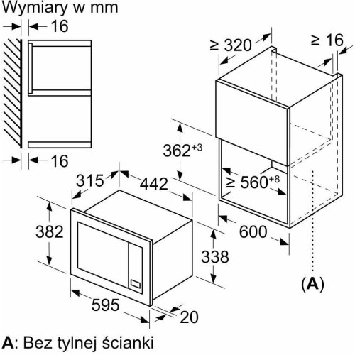 Вбудована мікрохвильова піч Bosch BEL623MD3
