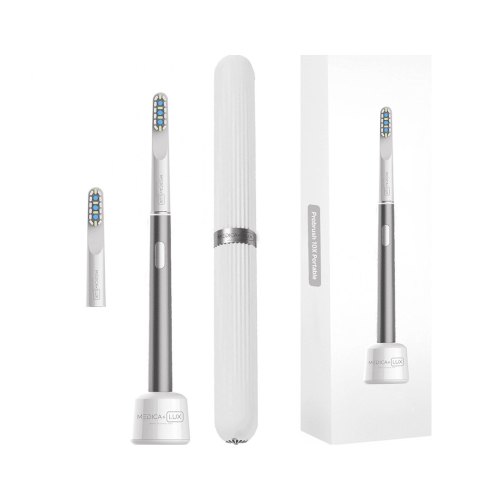 Відбілювальна звукова зубна щітка Medica+ Lux 10Х Portable Grey (MD-112445)